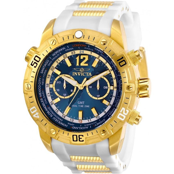 Invicta Men's 29918 Aviator White and GLD Ins Polyurethane and Stainless Steel Watch