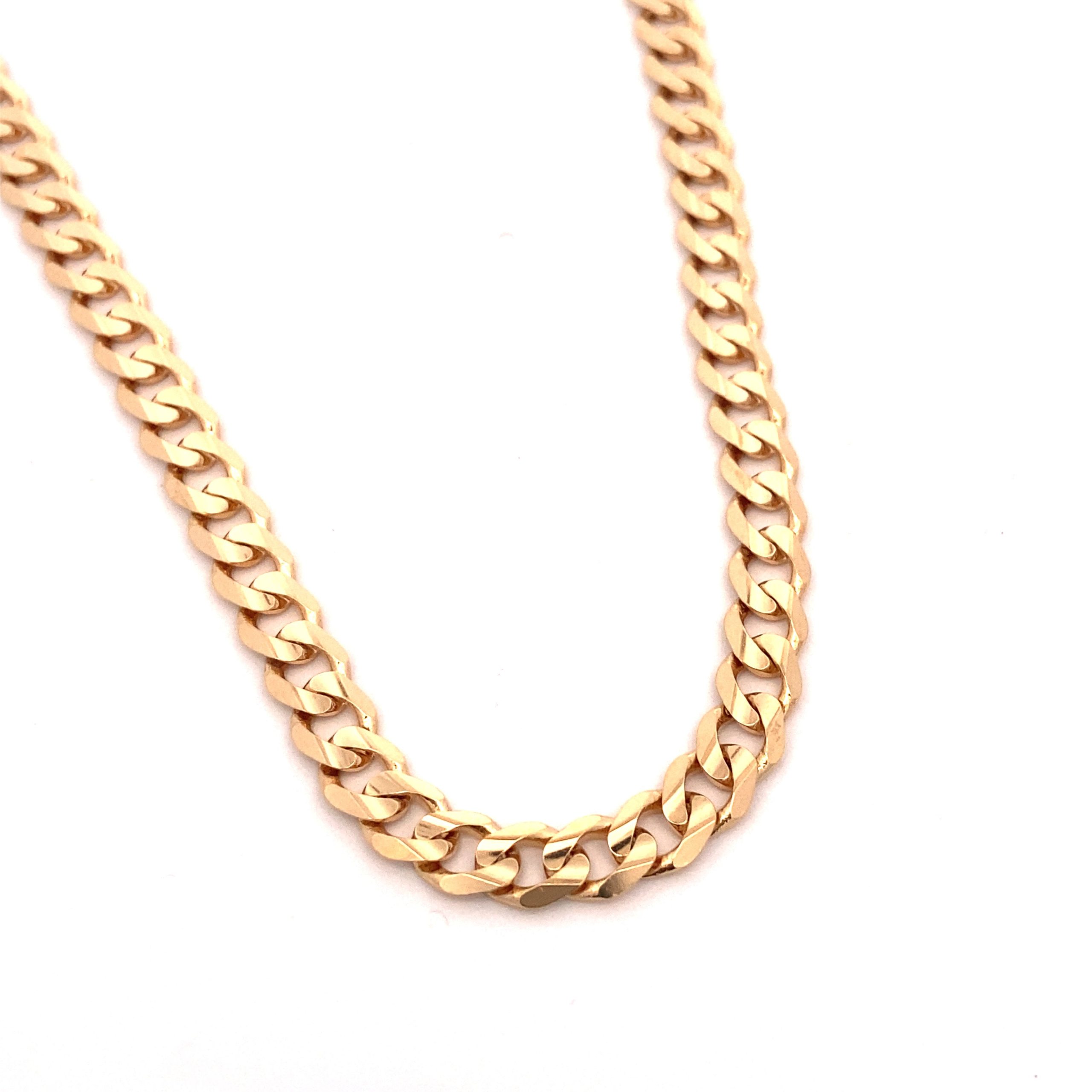 14K Solid Gold Cuban Link Chain
