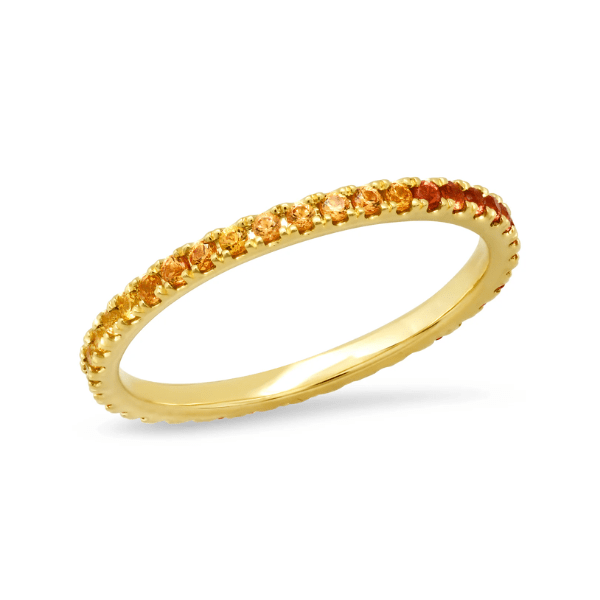 Eriness 14K Yellow Gold Standard Sunburst Eternity Band - SBR110-YG-YS
