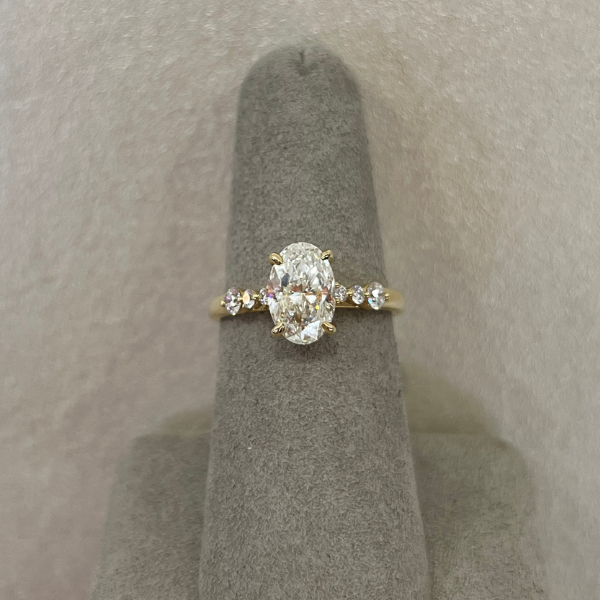 Moyer Collection 18K Yellow Gold 1.50ct Oval Complete Engagement Ring - 011279