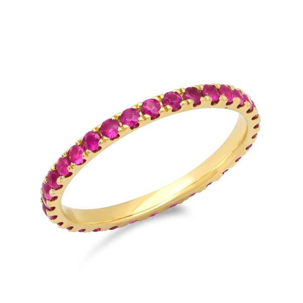 Eriness 14K Yellow Gold Standard Ruby Eternity Band - SBR123-YG-RBY