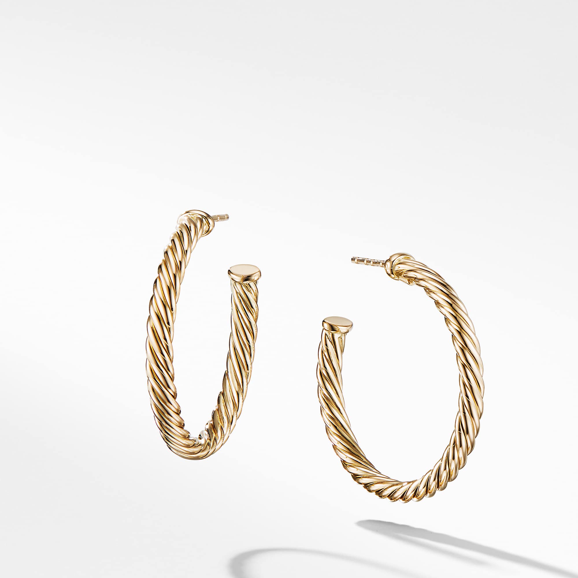 Cablespira® Hoop Earrings in 18K Yellow Gold, 1in
