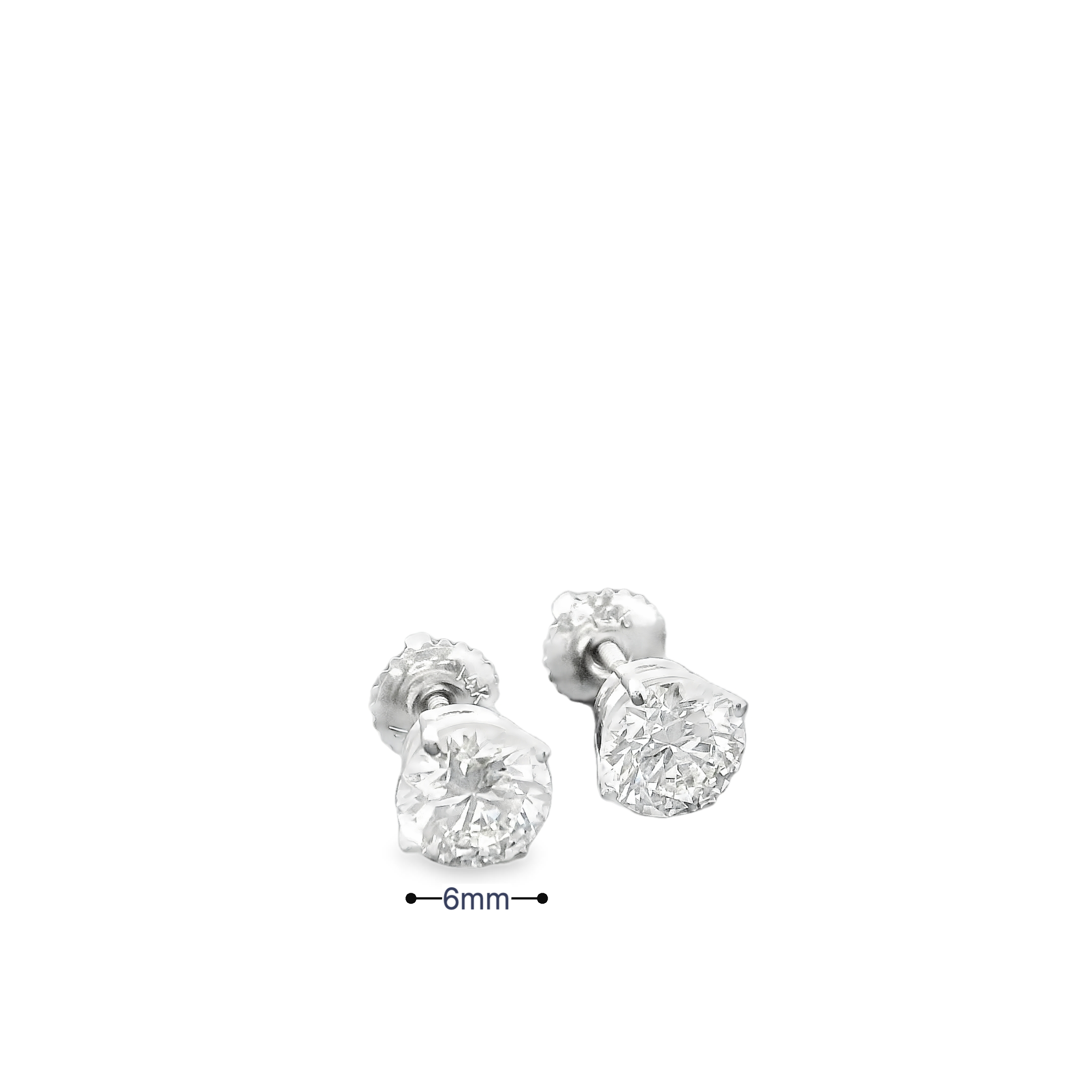 Smiling Rocks 14K Gold Diamonds Studs 2D 2.15CT/2