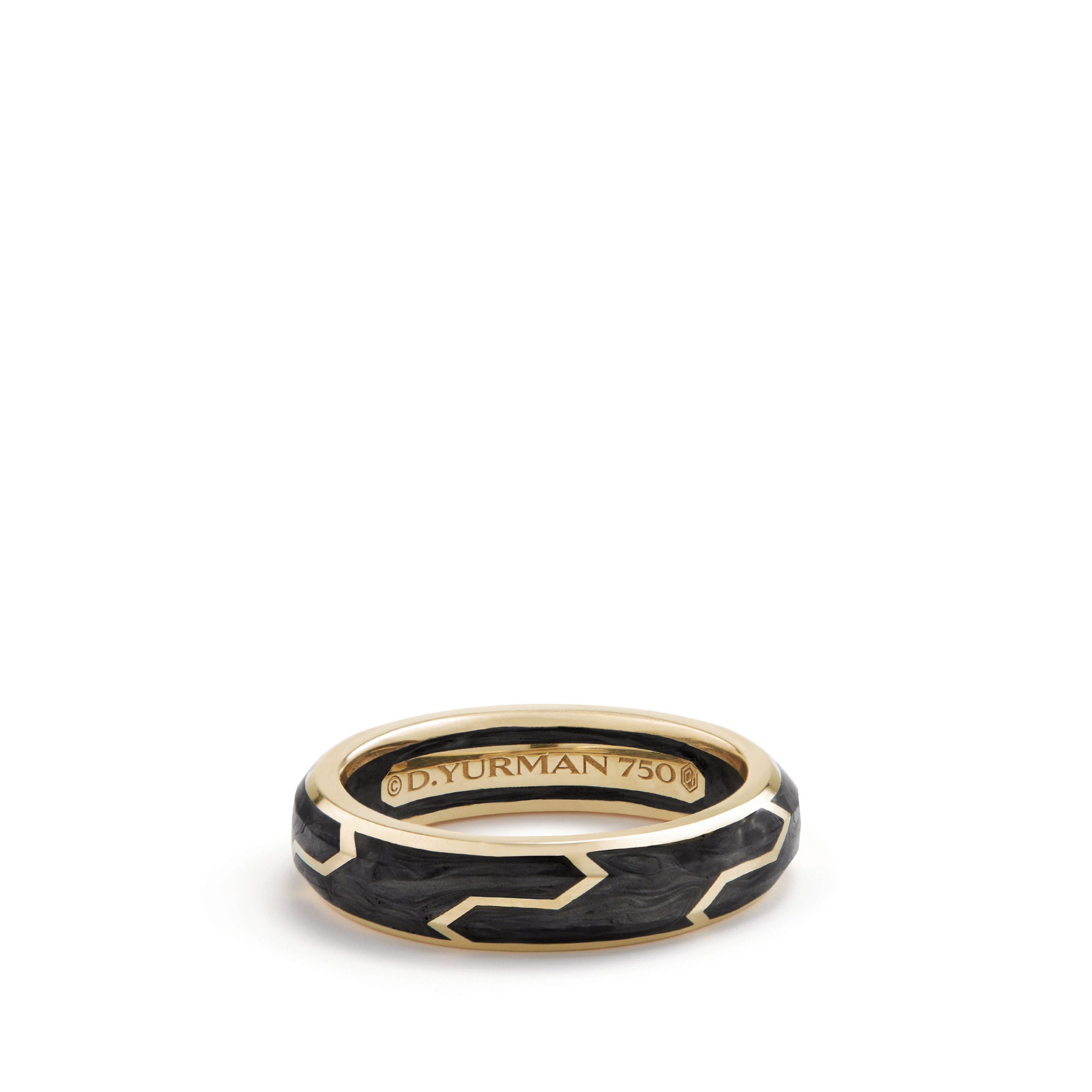 David Yurman Forged Carbon Band Ring in 18K Gold, 6mm - R25022M88BFG