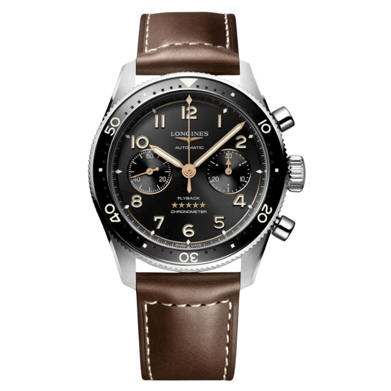 Longines Spirit Flyback Chronograph Black Dial GMT - L3.821.4.53.2