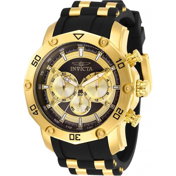 Invicta Men's 30029 Pro Diver Black and Gold-Tone Stainless Steel Watch