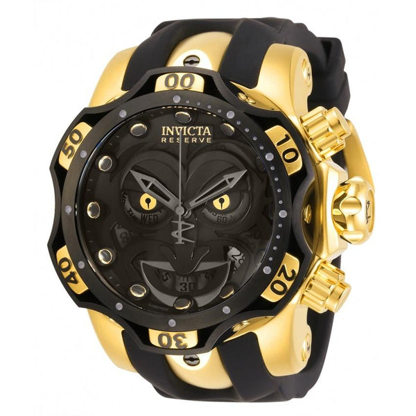 Invicta Men's 30063 DC Comics Joker Black Silicone Watch