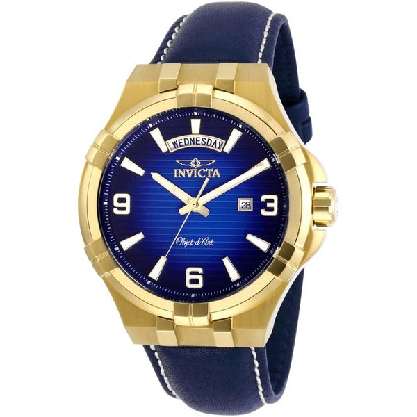 Invicta Men's 30185 Objet D Art Blue Leather Watch