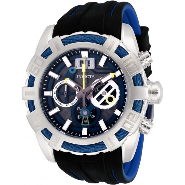 Invicta Men's 30297 Bolt Black and Blue Silicone Watch
