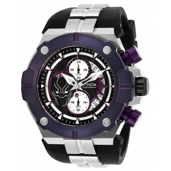 Invicta Men's 30314 Marvel Black Panther Chronograph Black Silicone Watch