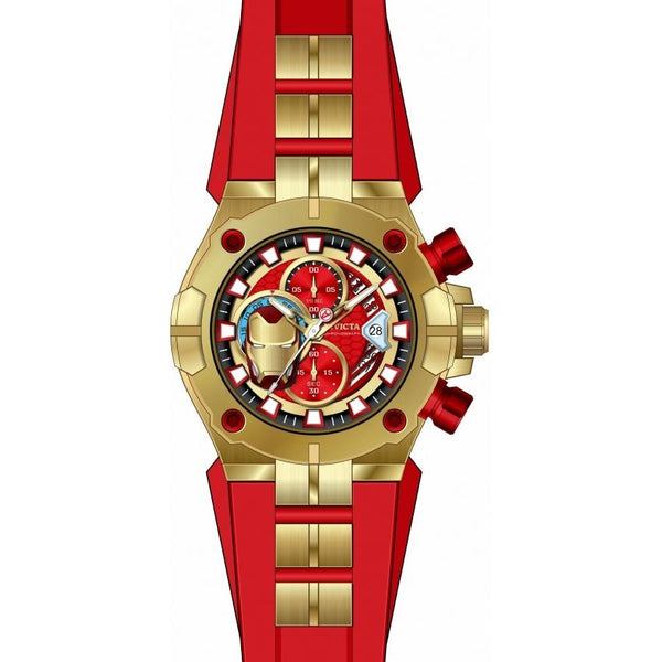 Invicta Men's 30315 Marvel Ironman Gold-Tone and Red Polyurethane and Stainless Steel Watch