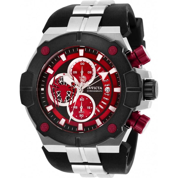 Invicta Men's 30317 Marvel Spiderman Black and Silver Polyurethane and Stainless Steel Watch