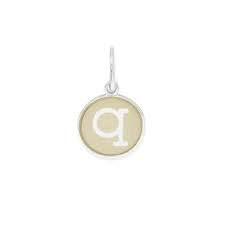 Letter Q Etching Charm (Silver)