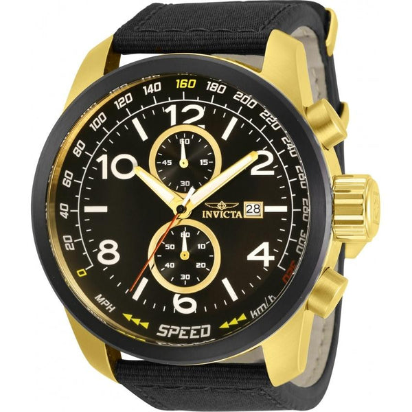 Invicta Men's 30733 Aviator Black Nylon Watch