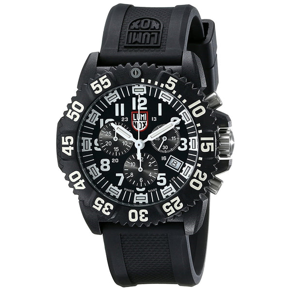 Luminox Men's 3081 Evo Navy Seal Chronograph Black Polyurethane Watch