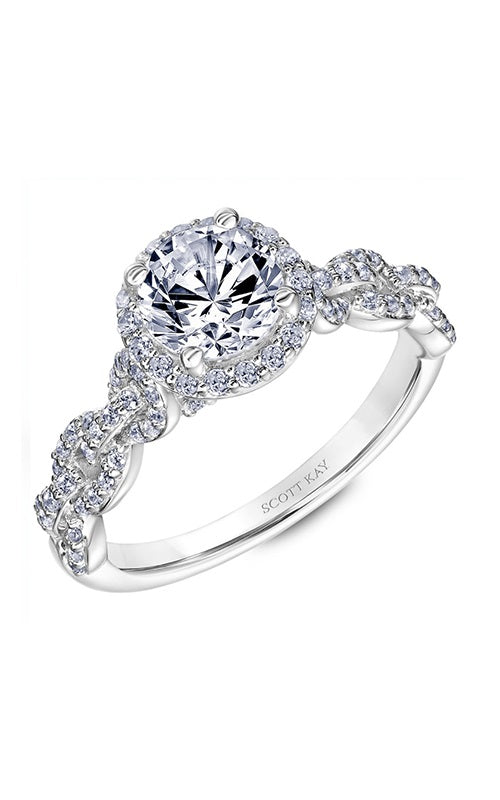 14k white gold, this ring shines brightly and passionately like your love. The center stone is not included (sold separately)14KW 0.52CTSI/G