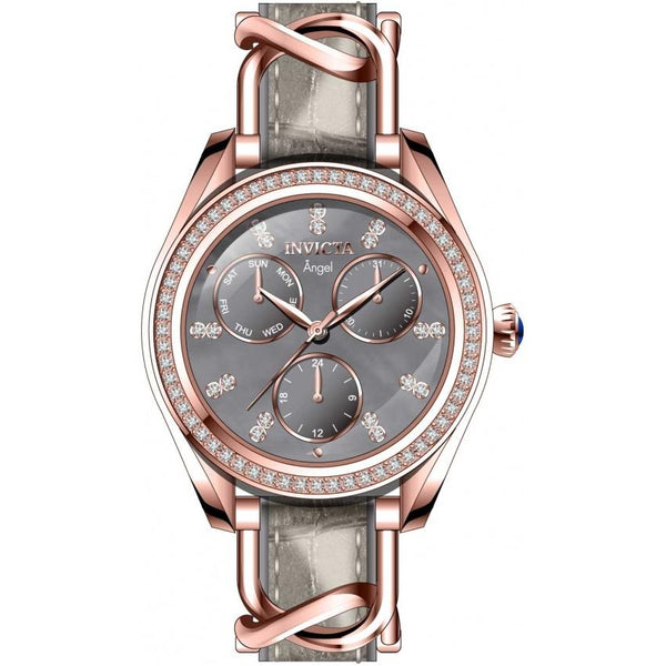Invicta Women's 31203 Angel Grey Leather and Stainless Steel Watch