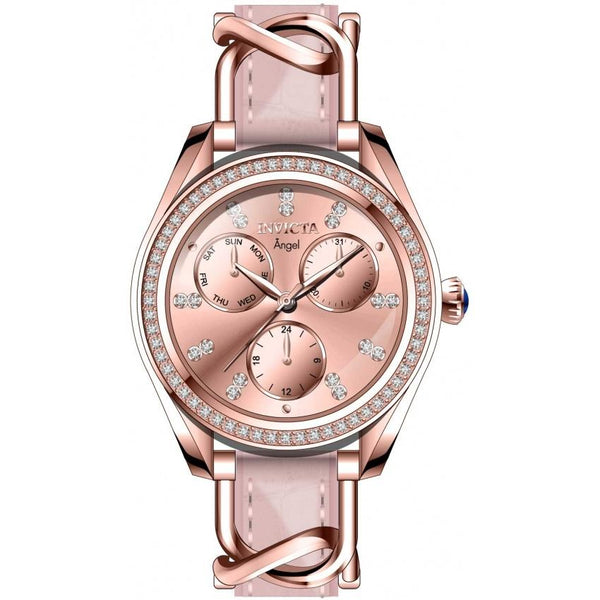 Invicta Women's 31206 Angel Rose-Tone Leather Watch