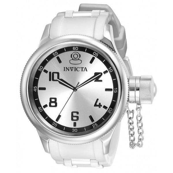 Invicta Men's 31214 Russian Diver White and SS Ins Polyurethane and Stainless Steel Watch