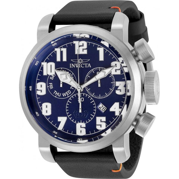 Invicta Men's 31682 Aviator Black and Red Leather Watch
