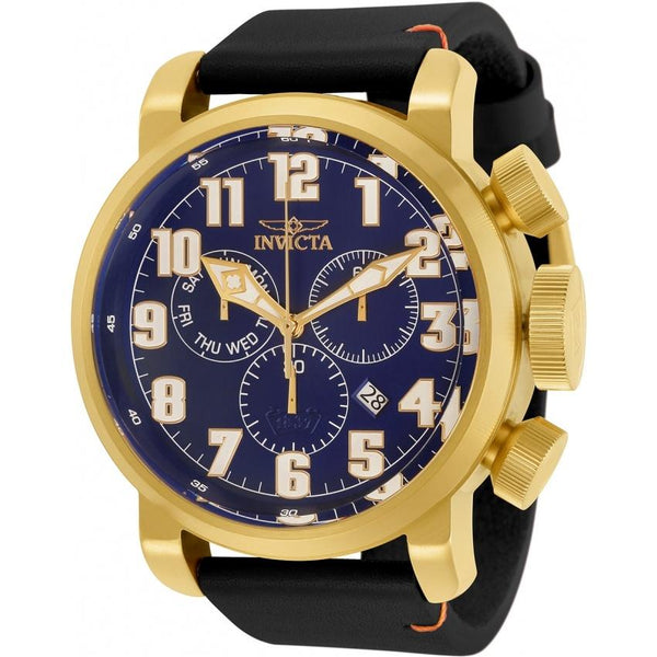 Invicta Men's 31684 Aviator Black and Red Leather Watch