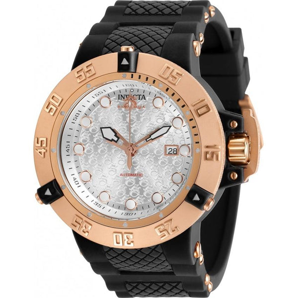 Invicta Men's 31723 Subaqua Noma III Black and Rose-Tone Inserts Polyurethane Watch