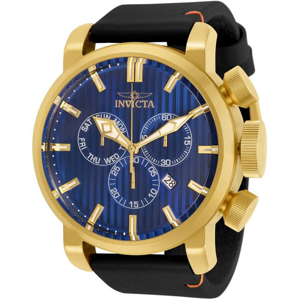Invicta Men's 31773 Aviator Black Leather Watch
