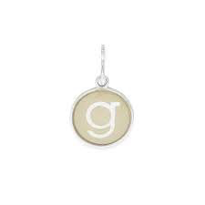 Letter G Etching Charm (Silver)