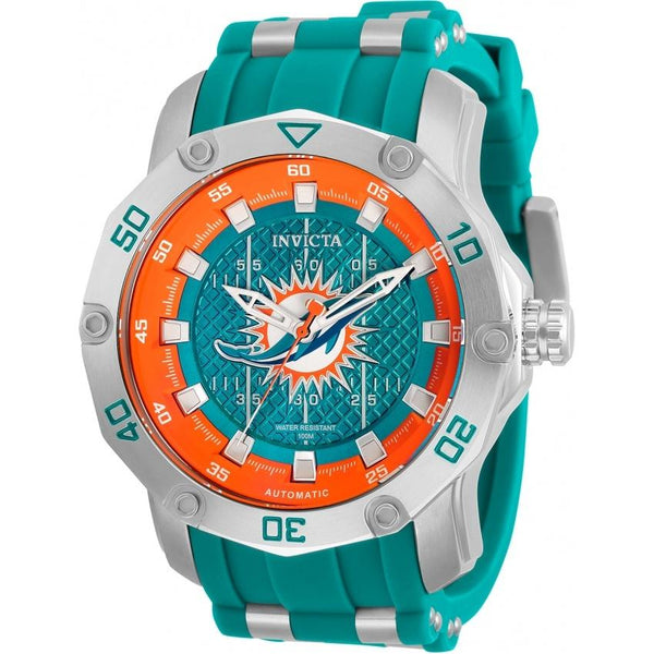Invicta Men's 32006 NFL Dolphins Automatic Teal Silicone Watch