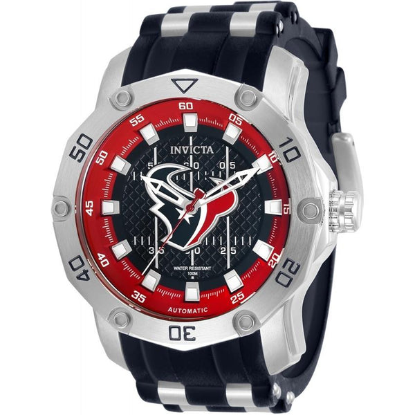 Invicta Men's 32020 NFL Texans Automatic Blue and Silver Inserts Silicone Watch