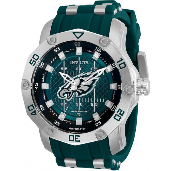 Invicta Men's 32030 NFL Eagles Automatic Green Silicone Watch