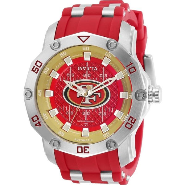 Invicta Men's 32032 NFL 49ers Automatic Red Silicone Watch