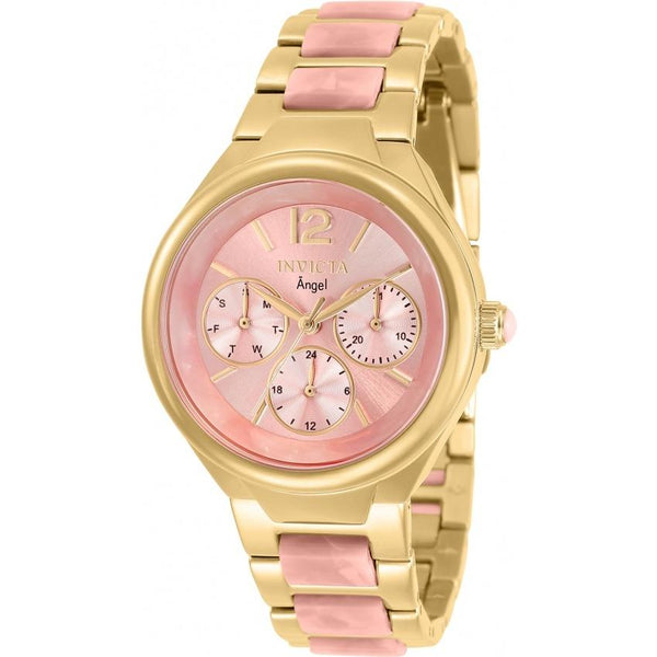 Invicta Women's 32081 Angel Gold-Tone and Pink Inserts Stainless Steel Watch