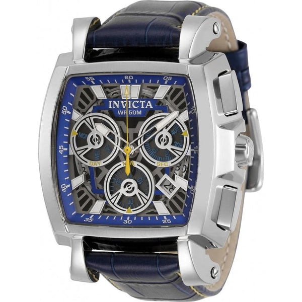 Invicta Men's 32162 Cuadro Black and Blue Leather Watch