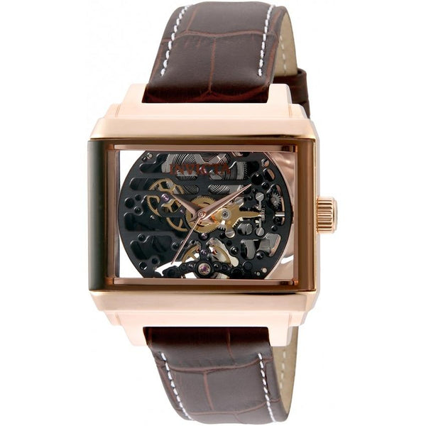 Invicta Men's 32177 Objet D Art Mechanical Brown Leather Watch