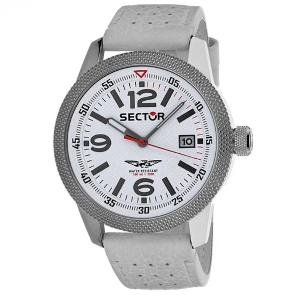 Sector Men's 3251102002 Overland White Leather Watch