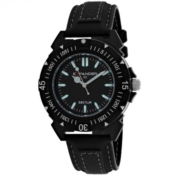 Sector Men's 3251197025 Expander Black Leather Watch