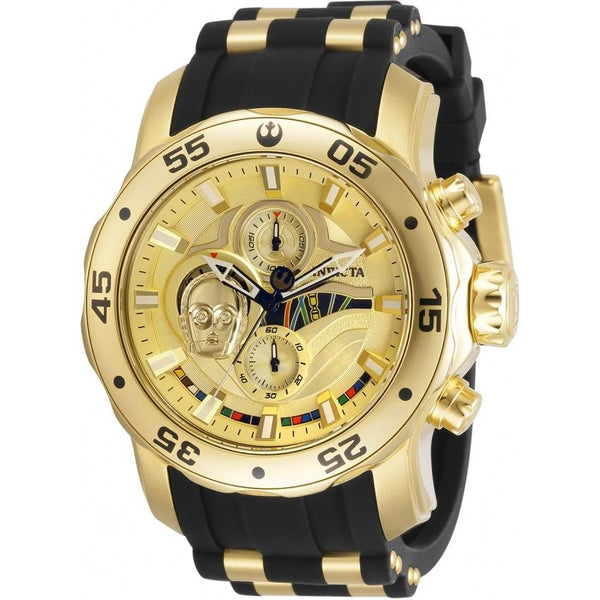 Invicta Men's 32529 Star Wars C-3PO Black Stainless Steel Watch