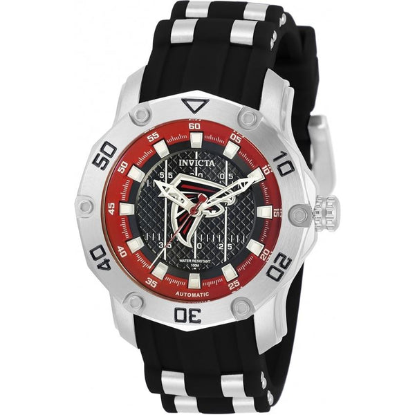 Invicta Women's 32874 NFL Atlanta Falcons Automatic Black and Silver Silicone Watch
