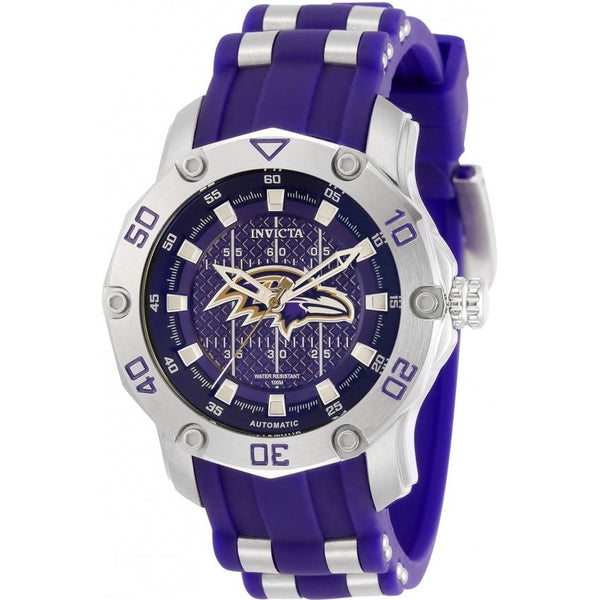 Invicta Women's 32875 NFL Ravens Automatic Blue and Silver Silicone Watch