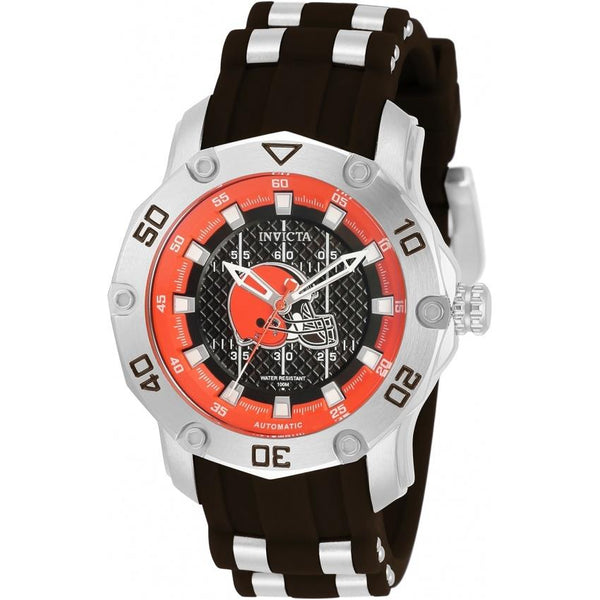 Invicta Women's 32880 NFL Browns Automatic Black and Silver Silicone Watch