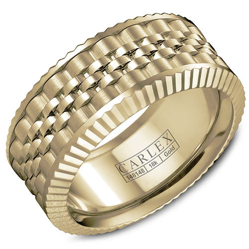 Carlex G3 18k Yellow Gold Men's Wedding Band - CX3-0008YYYY