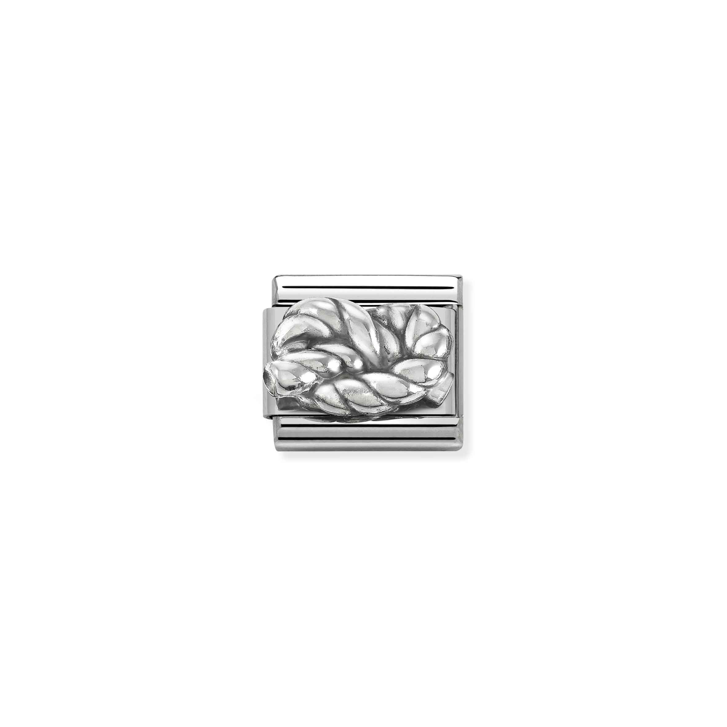 Charm, Composable Link, sterling silver Knot