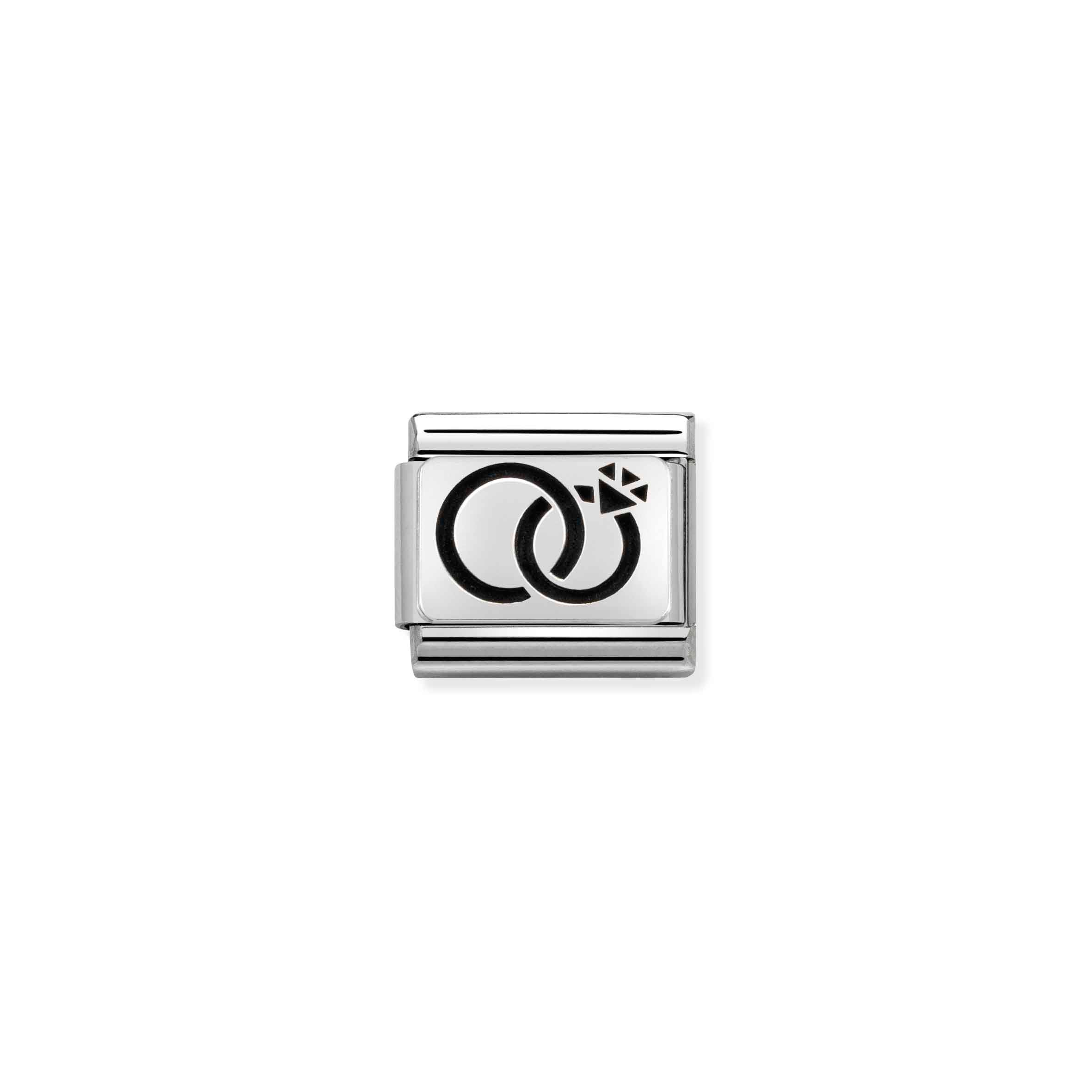 Charm, Composable Link, Silver Wedding Rings