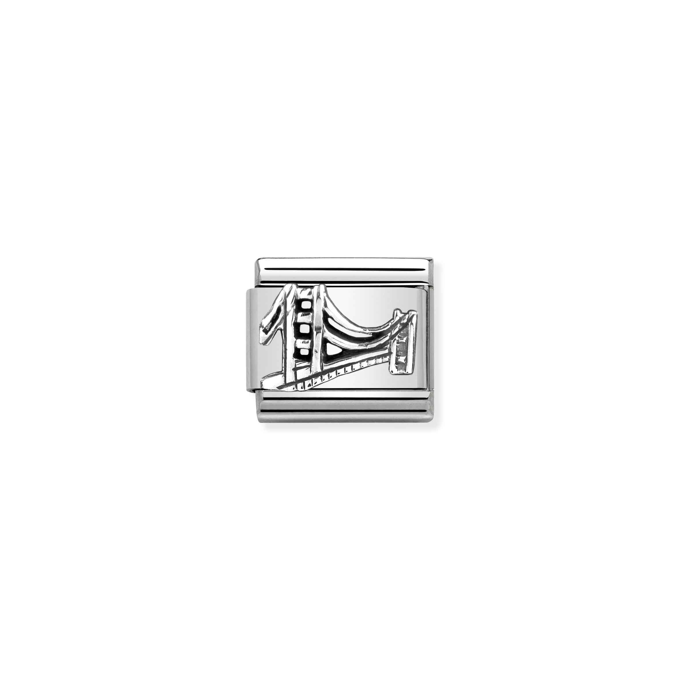 Charm, Composable Link, Golden Gate silver