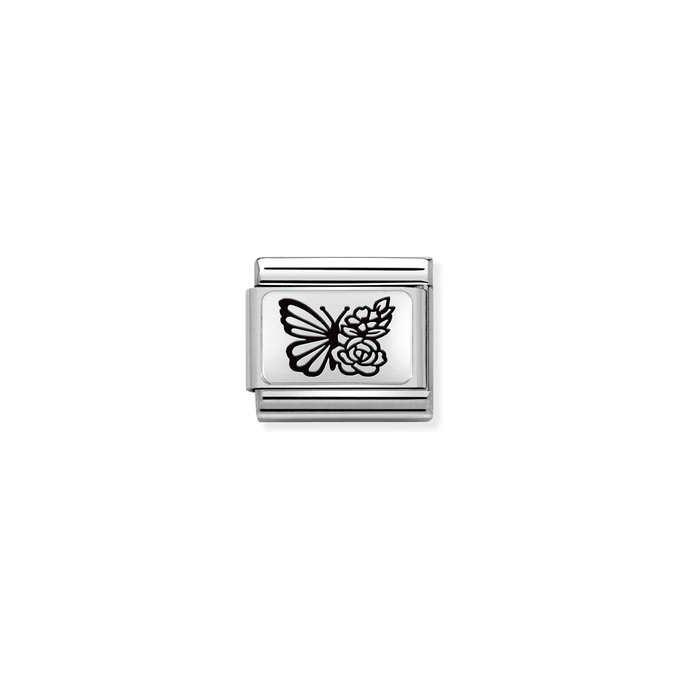 Charm, Composable Link, Butterfly with flowers