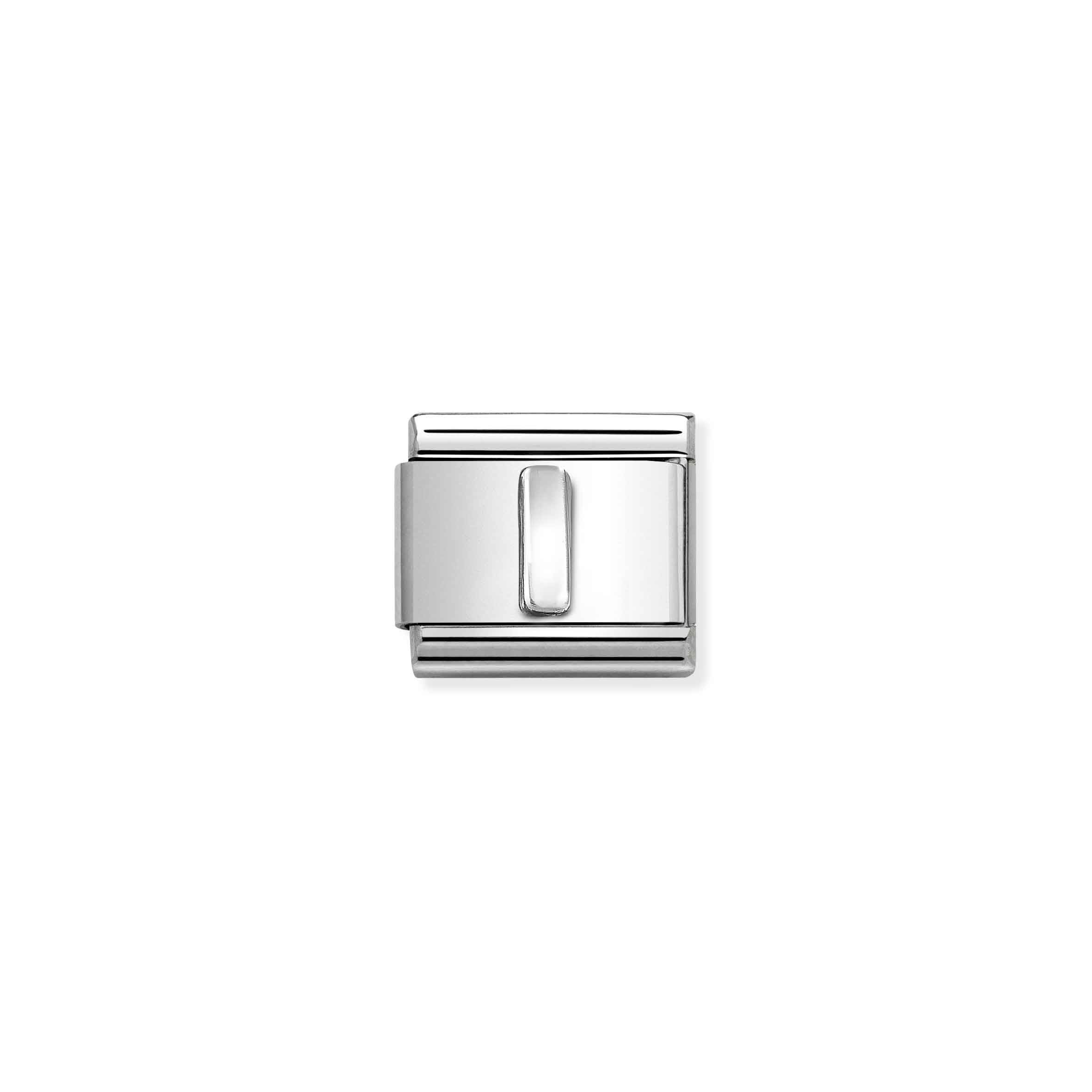 Charm, Composable Link, Letter I, silver
