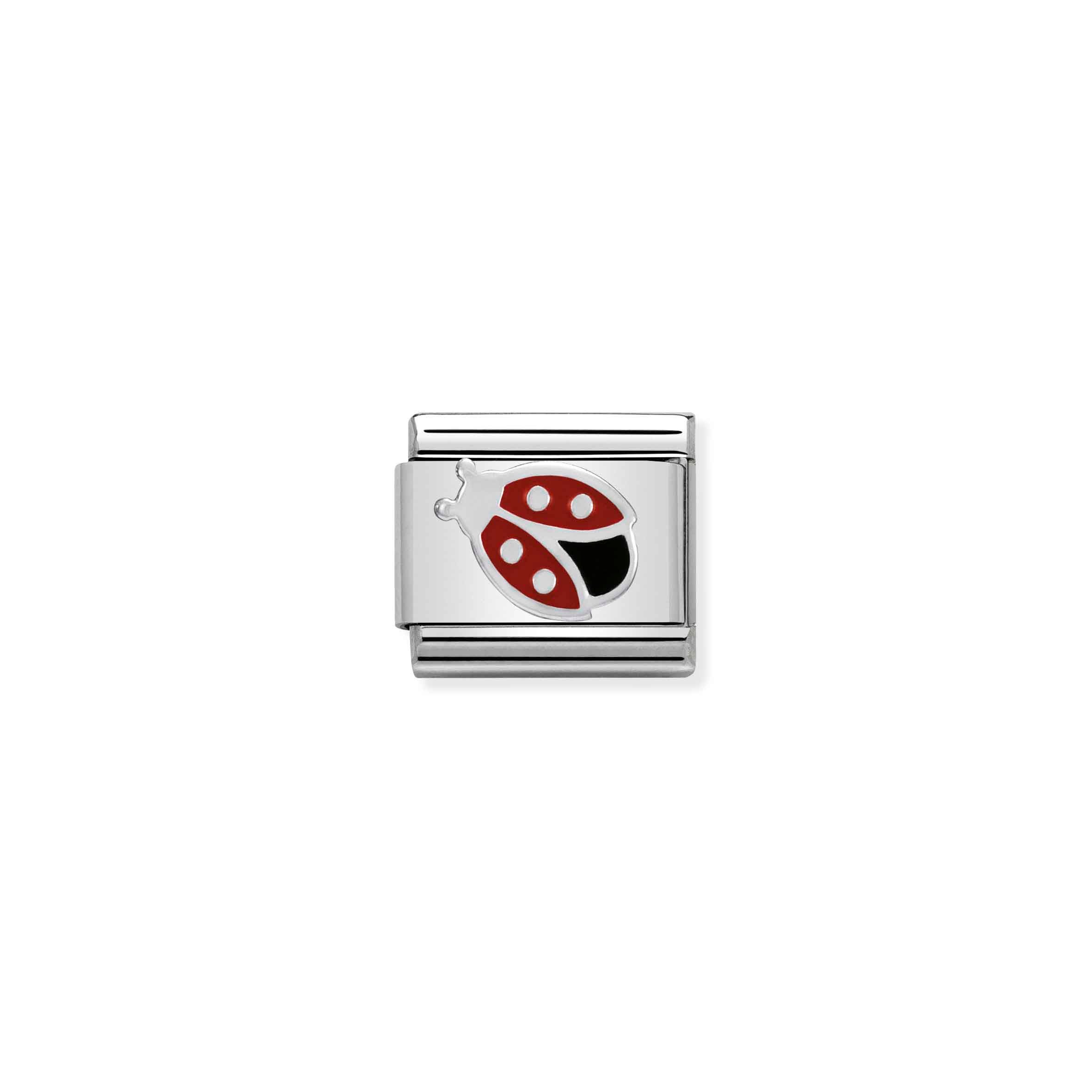 Charm, Composable Link, Ladybird in Silver and Enamel