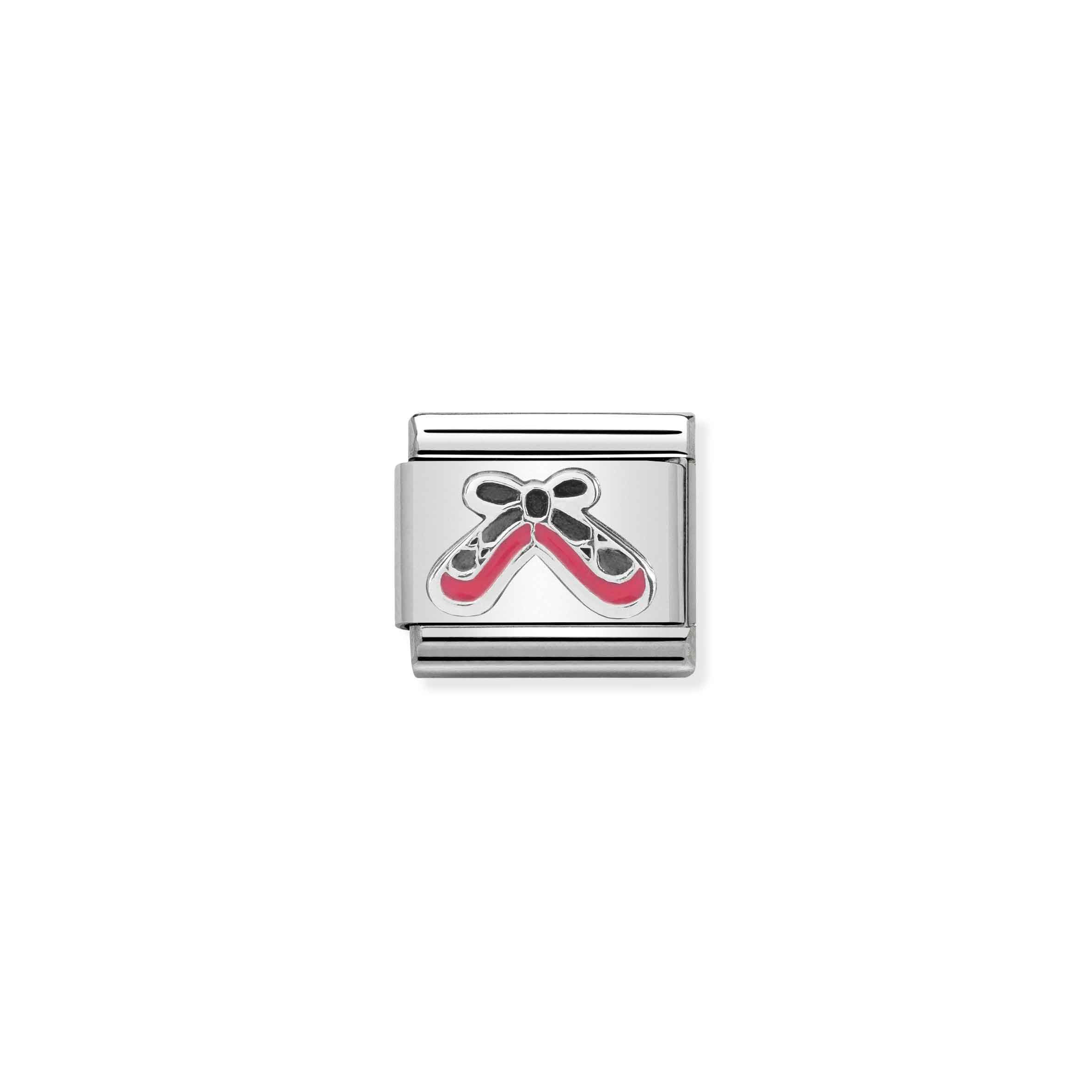 Composable Classic Pink Dance Shoes Link in Enamel