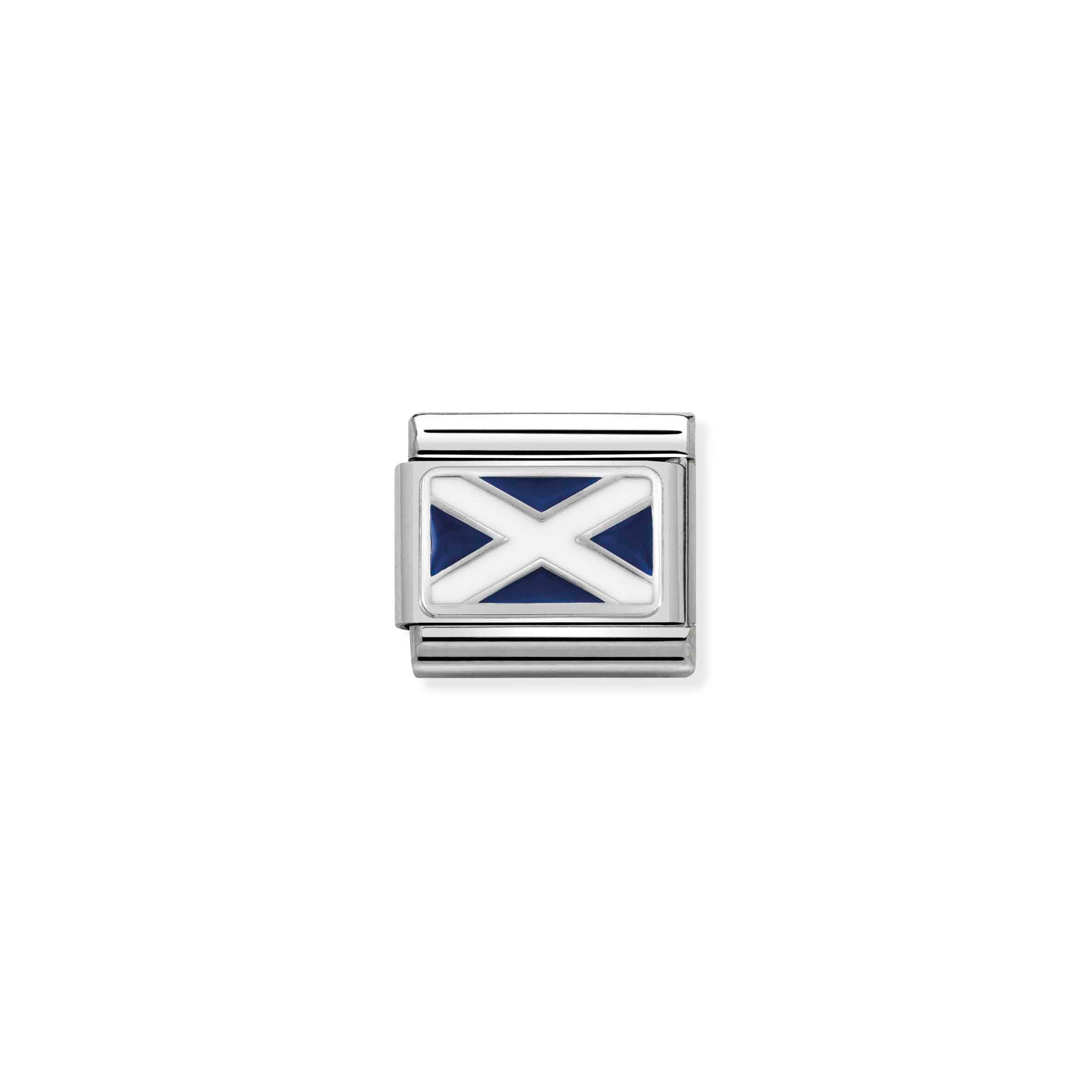 Charm, Composable Link, Flag of Scotland in Silver